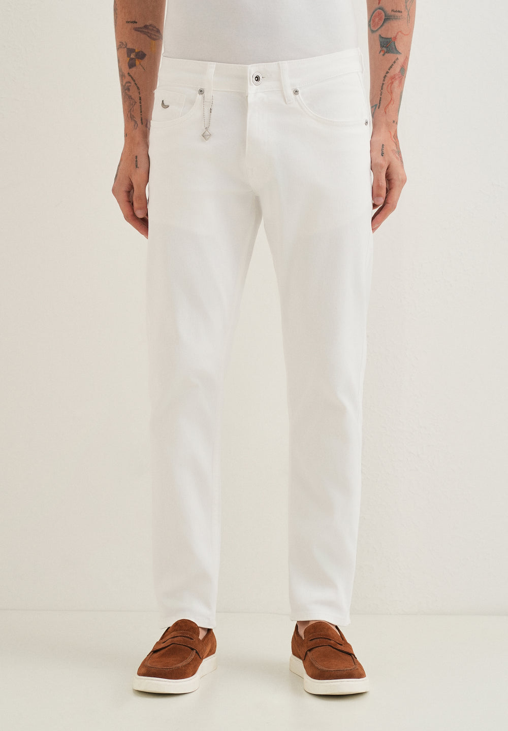 White Ankle Fit Jeans