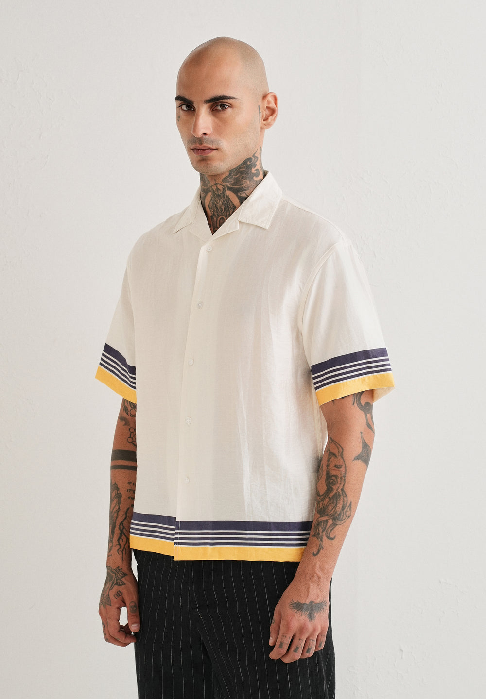 White Back Placement Print Shirt