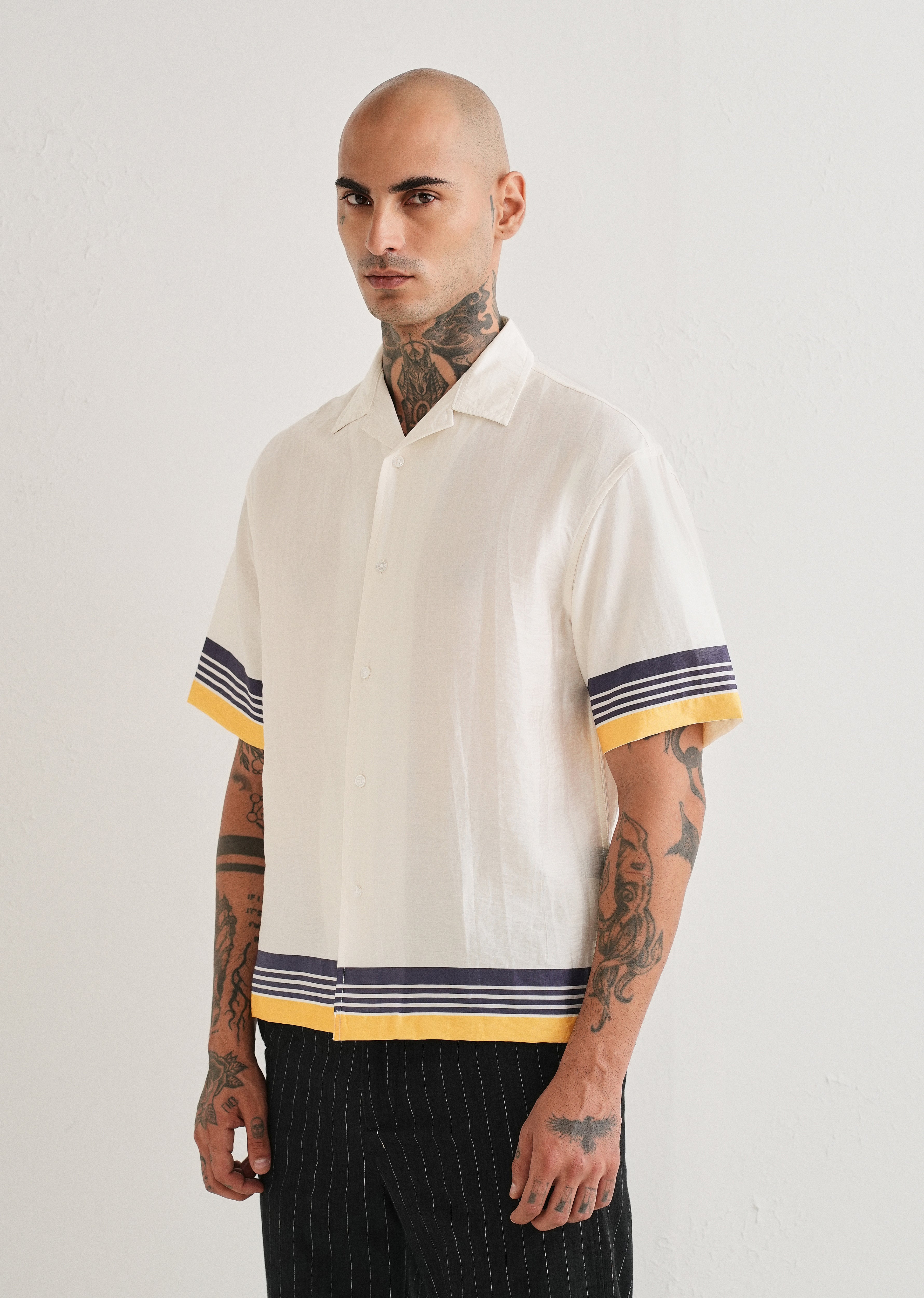 White Back Placement Print Shirt