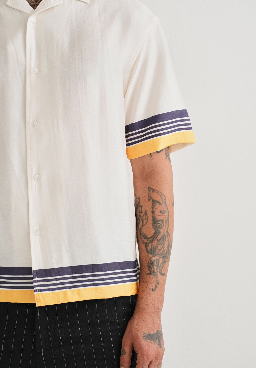 White Back Placement Print Shirt