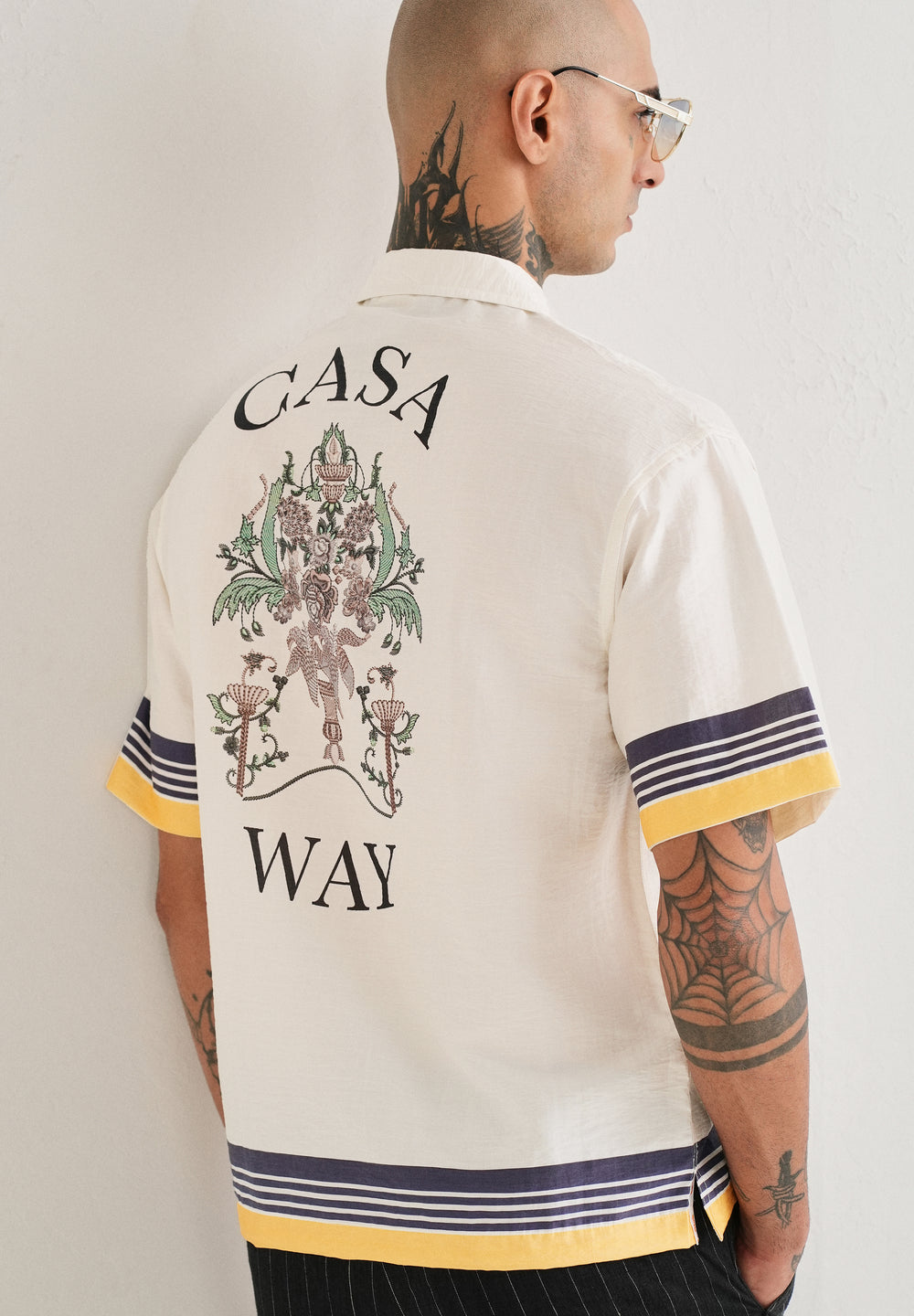 White Back Placement Print Shirt