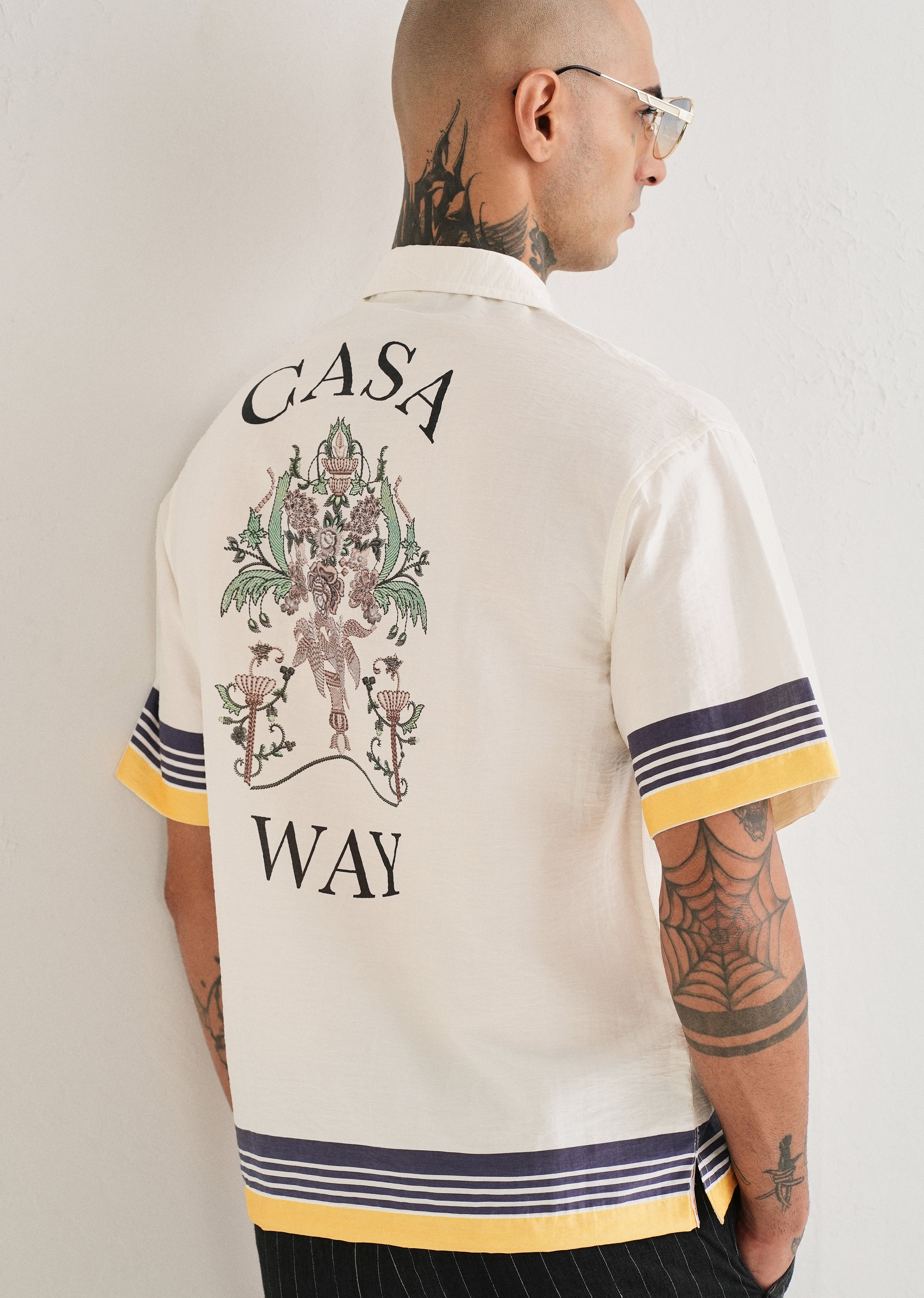 White Back Placement Print Shirt