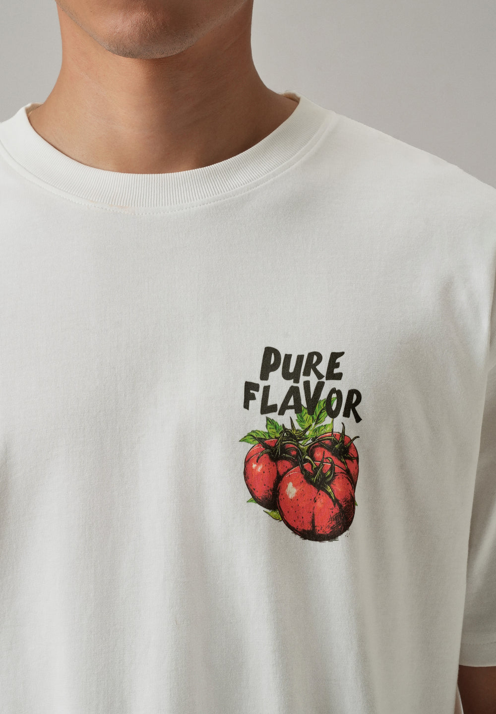 White Back Print Oversized T-shirt