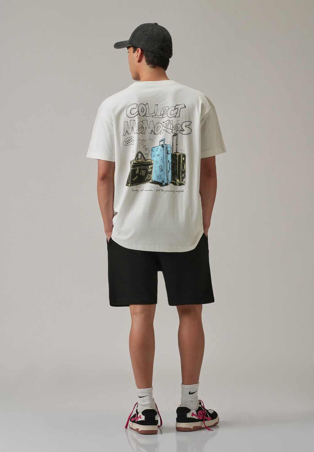 White Back Printed Oversized T-Shirt