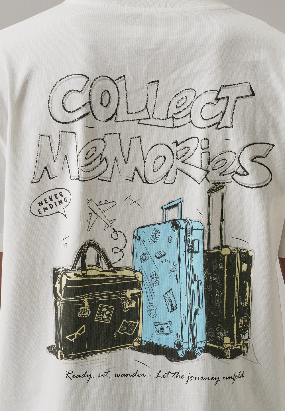White Back Printed Oversized T-Shirt