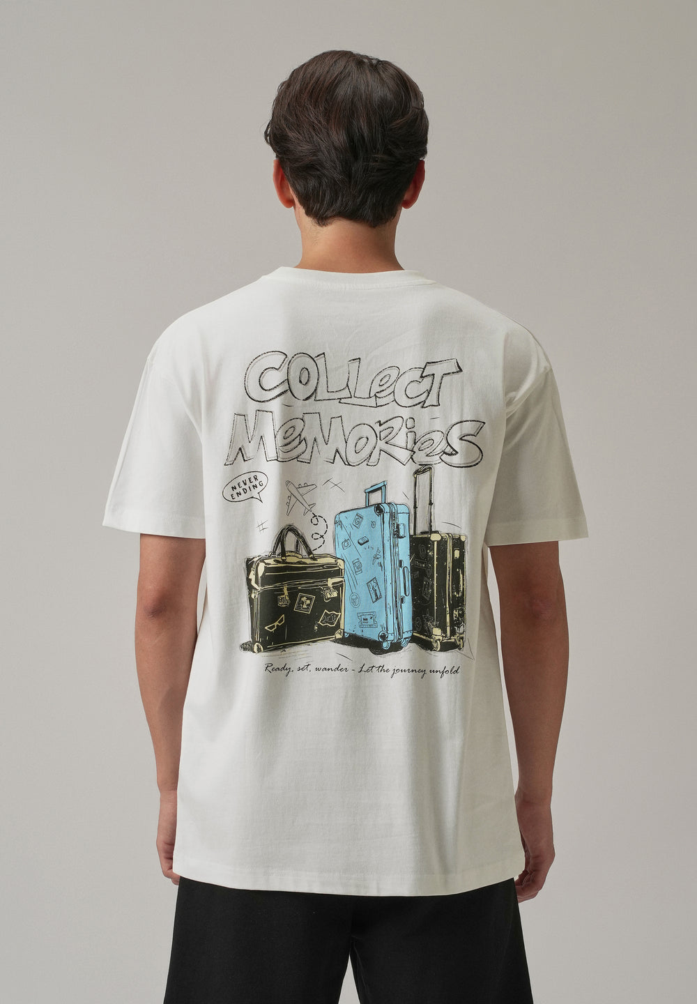 White Back Printed Oversized T-Shirt