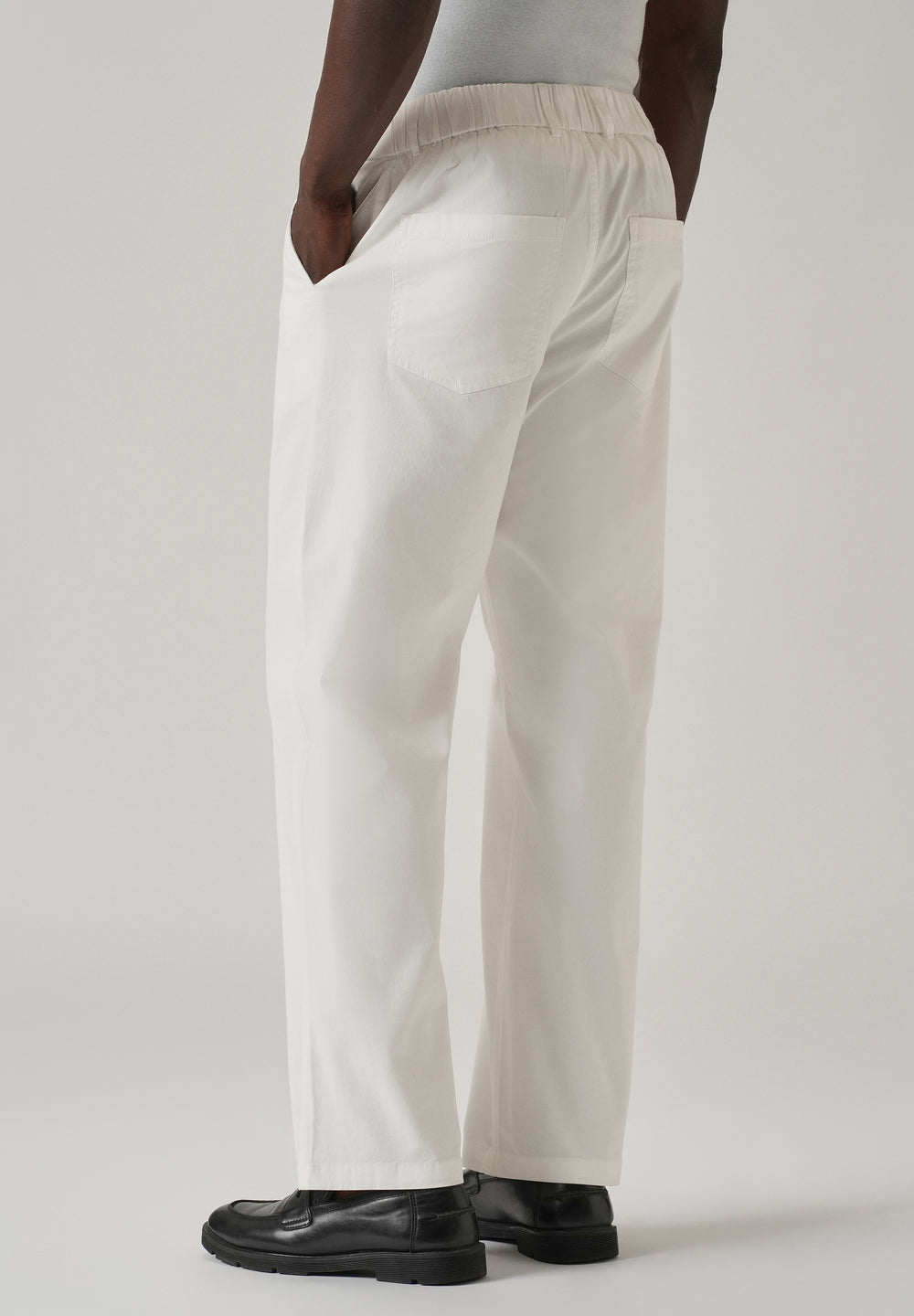 Baggy Fit White Chinos