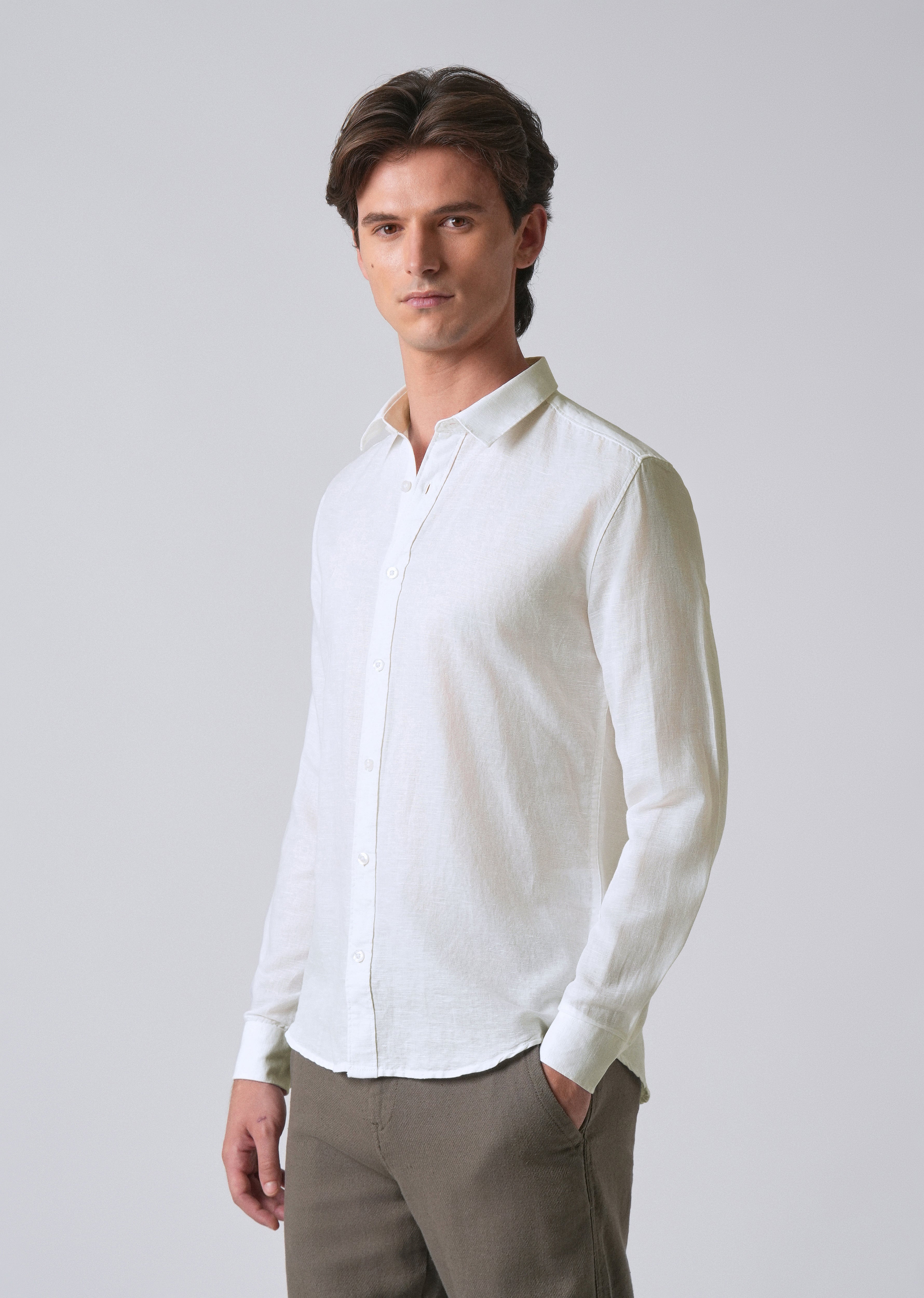 White Linen Shirt