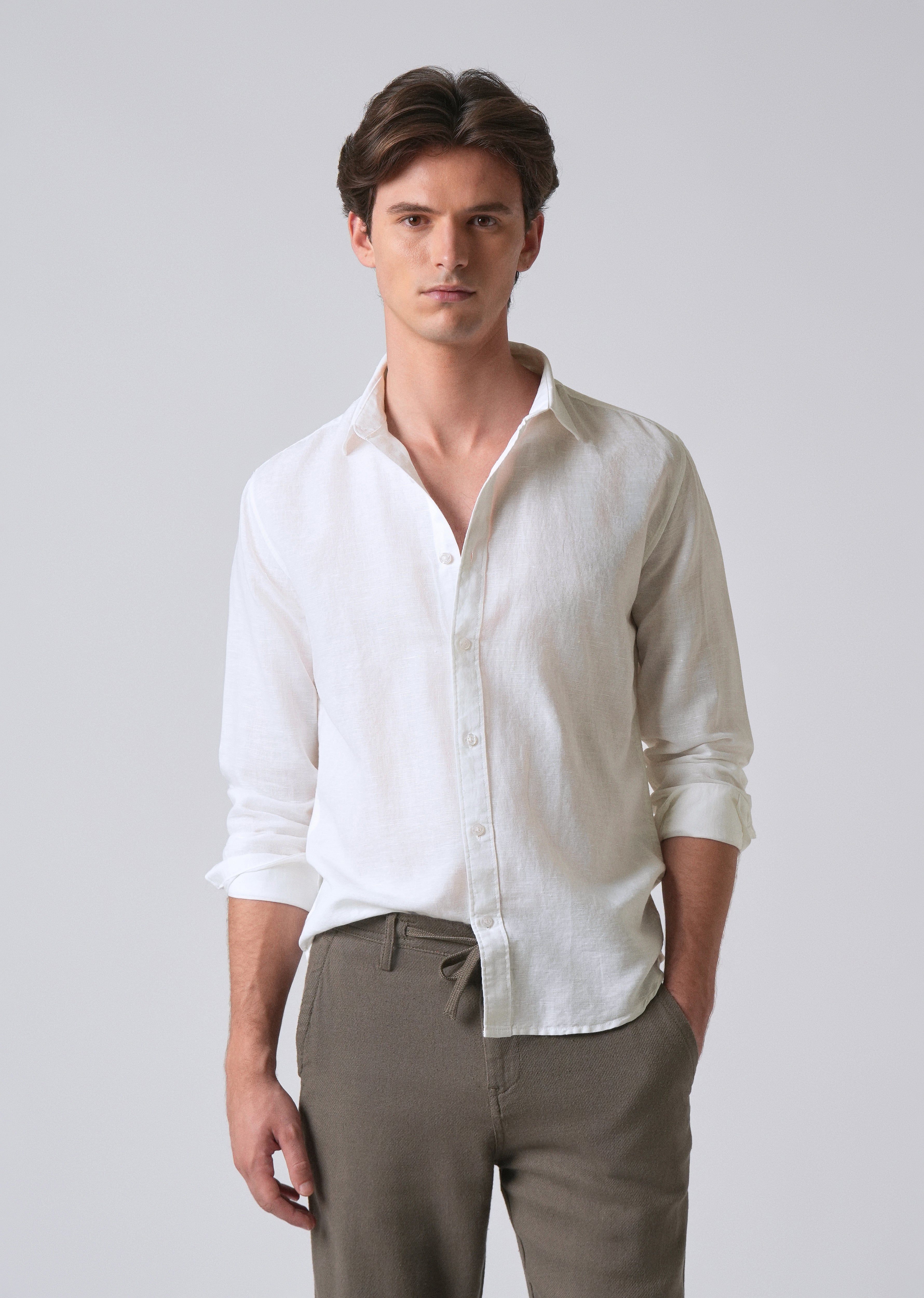 White Linen Shirt