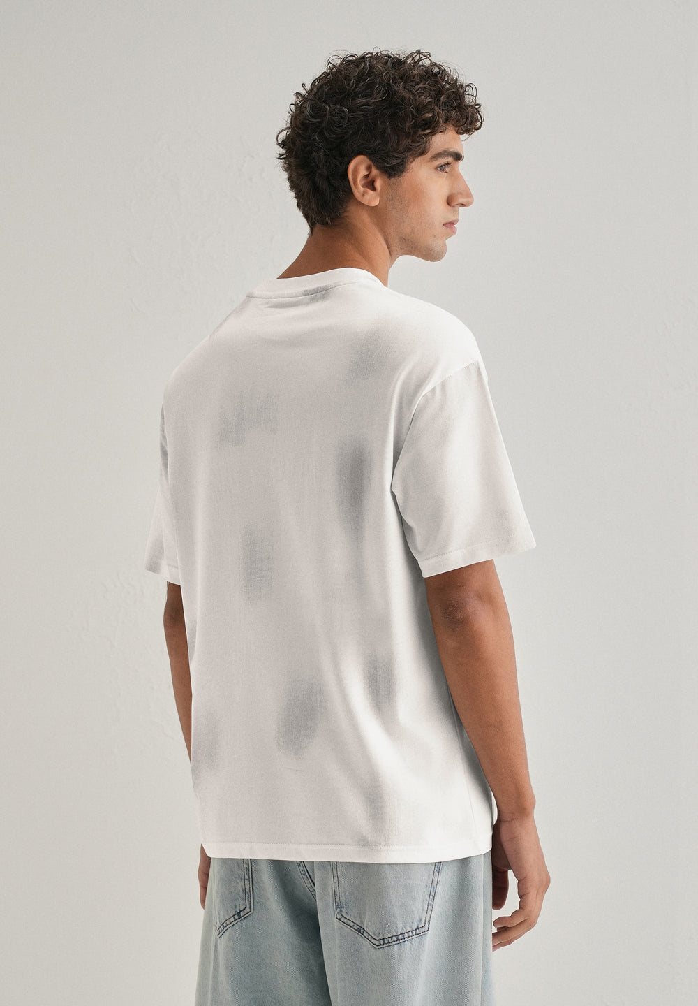White Brushstroke Oversized T-shirt