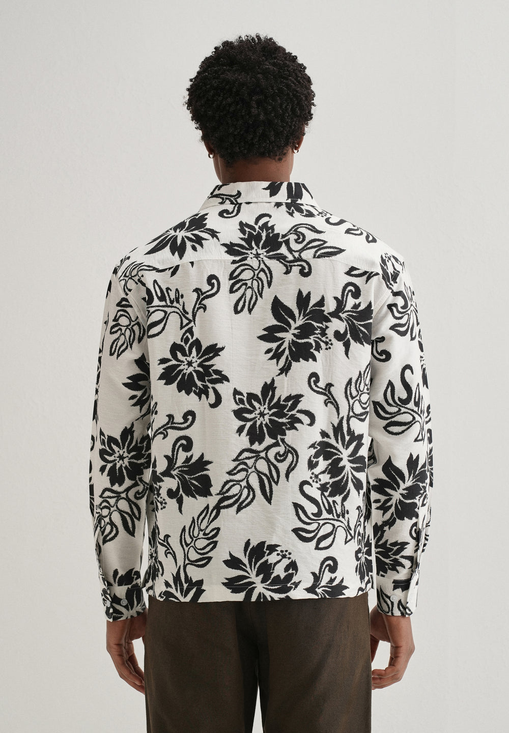 White Classic Floral Printed Shirt