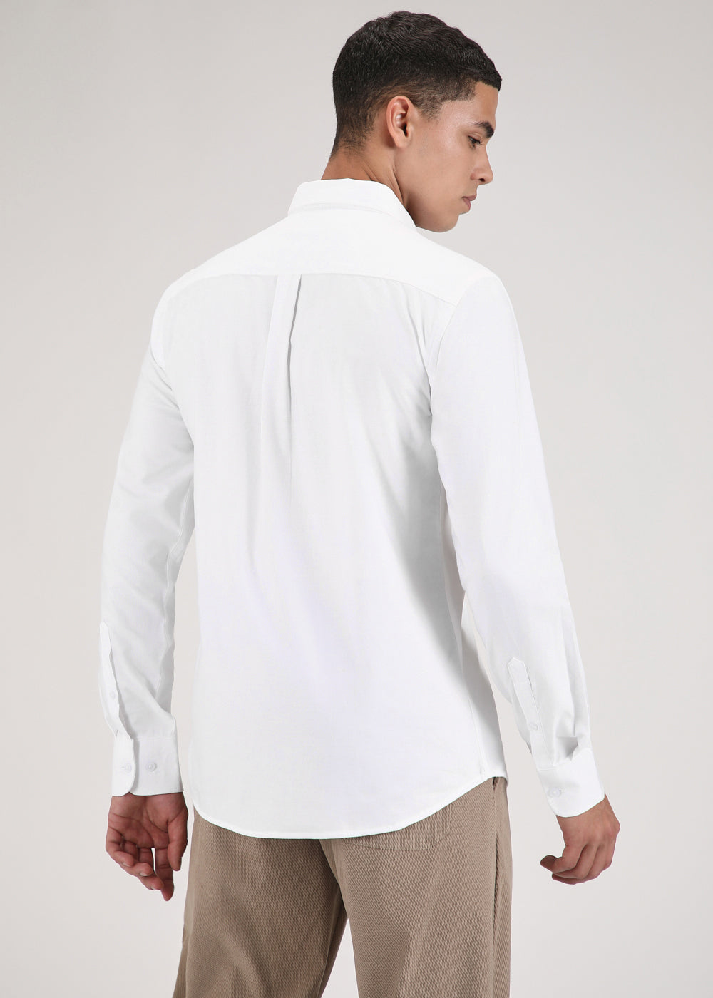 White Cotton Oxford Shirt