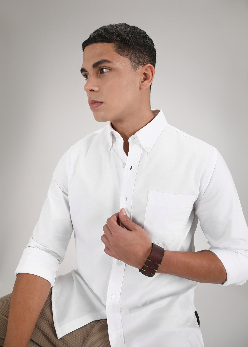 White Cotton Oxford Shirt