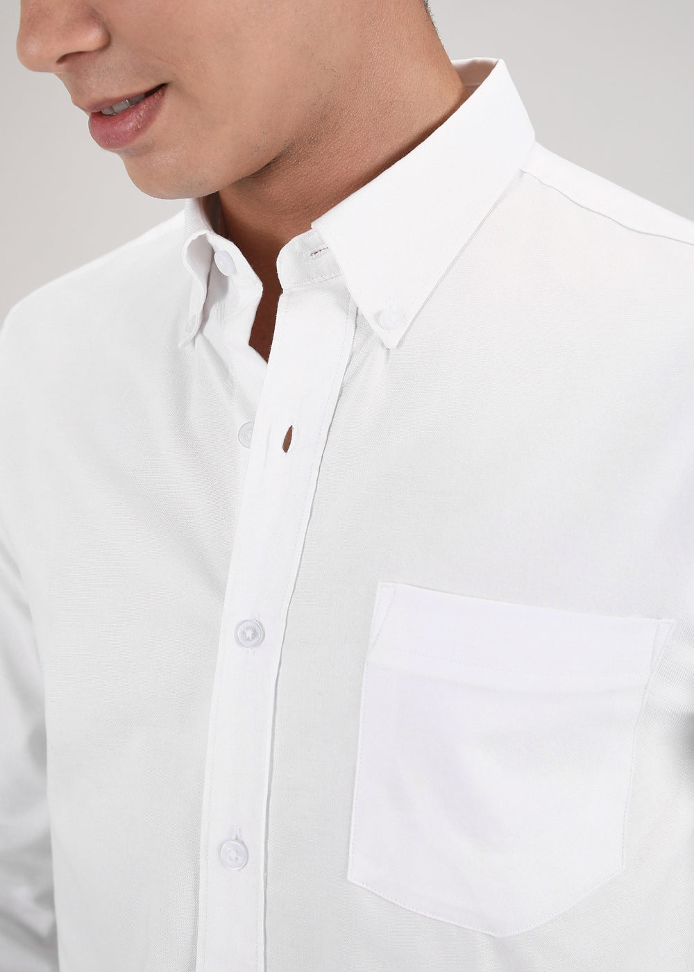 White Cotton Oxford Shirt