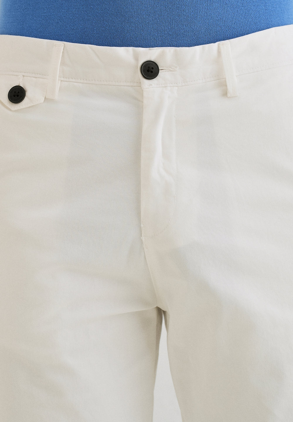 White Cotton Shorts