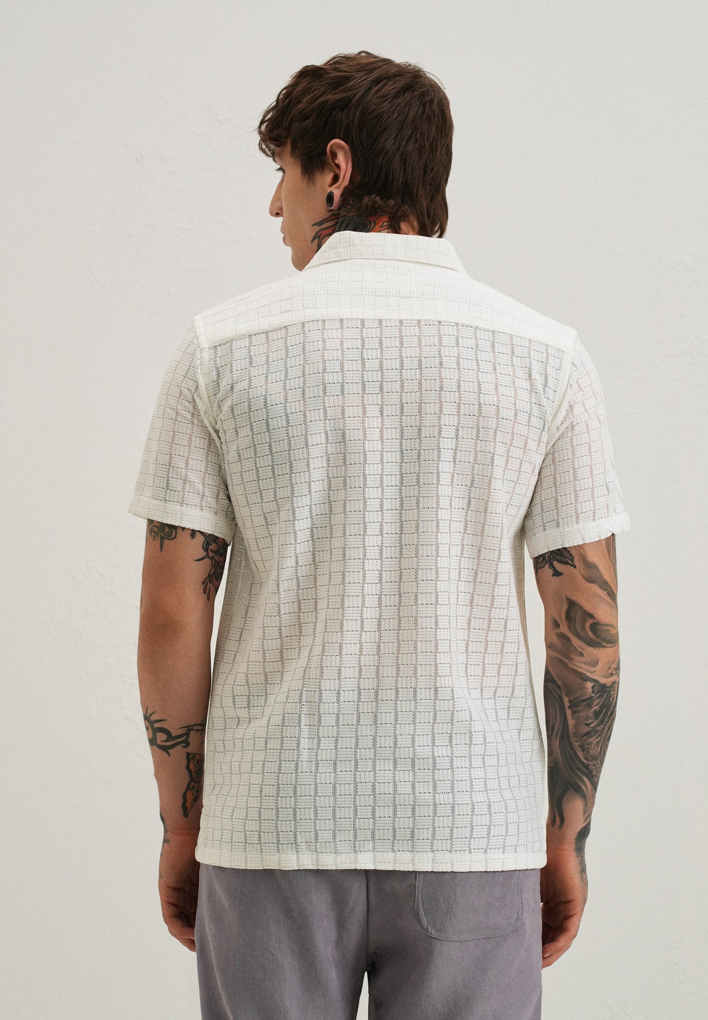 White Crochet Shirt
