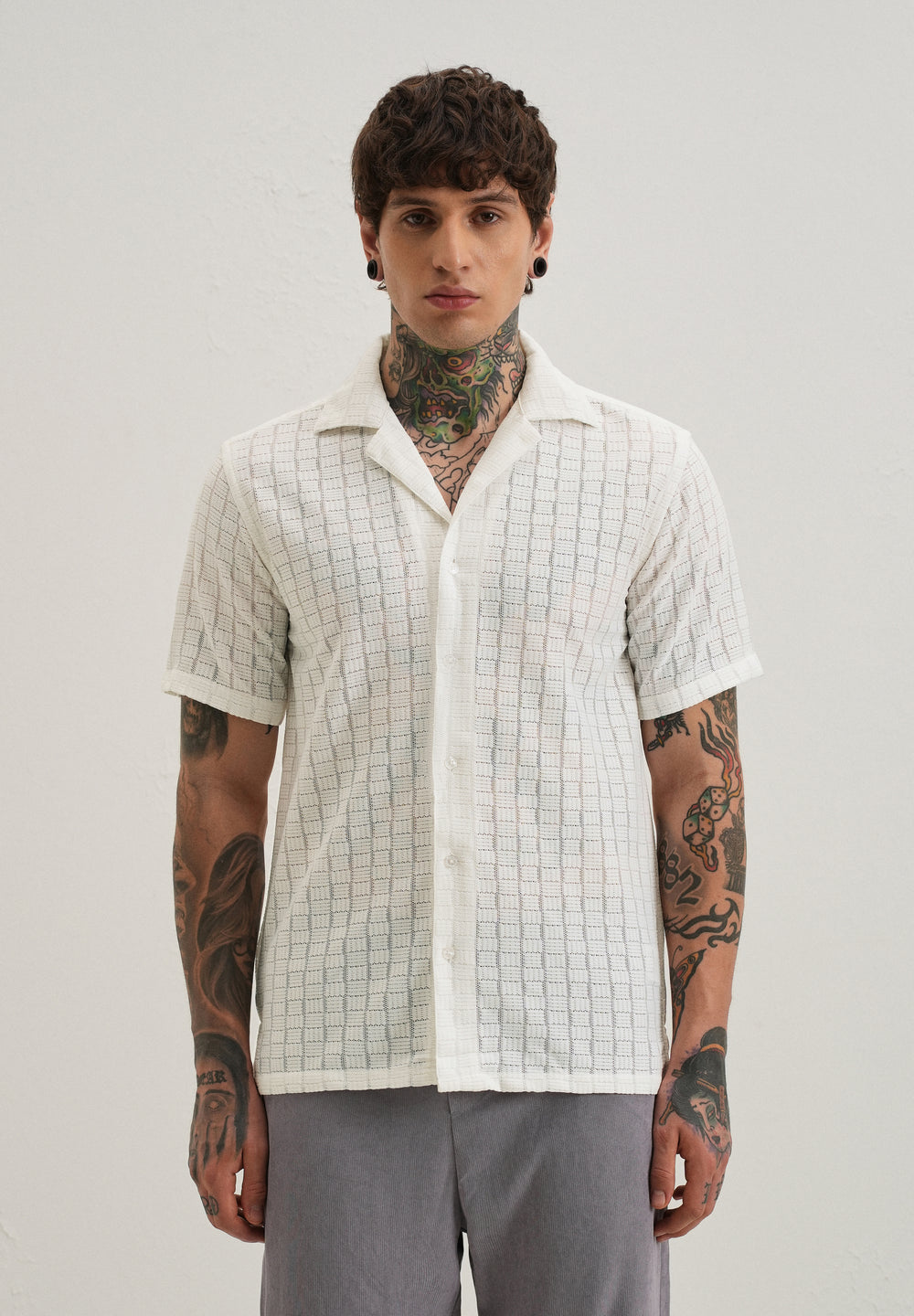 White Crochet Shirt