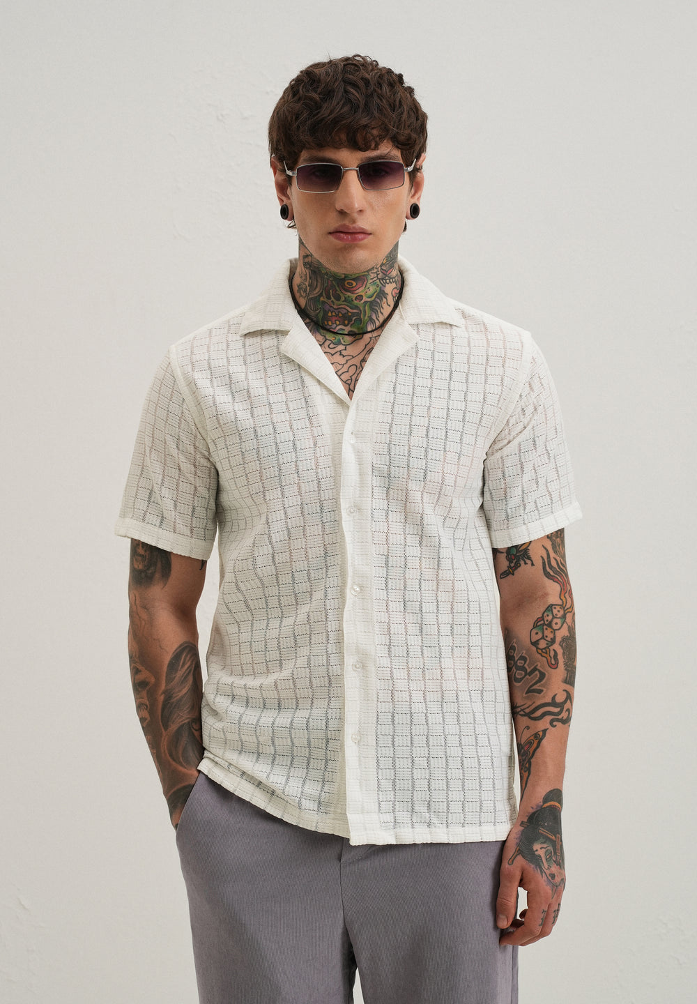 White Crochet Shirt