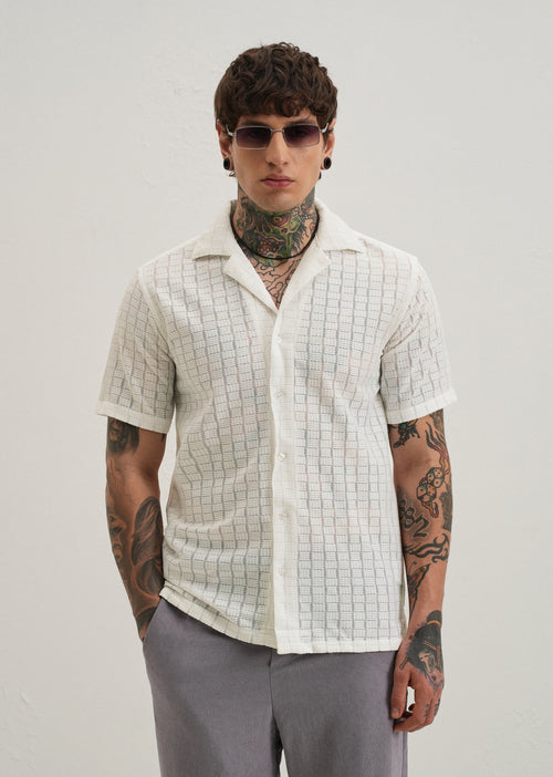 White Crochet Shirt