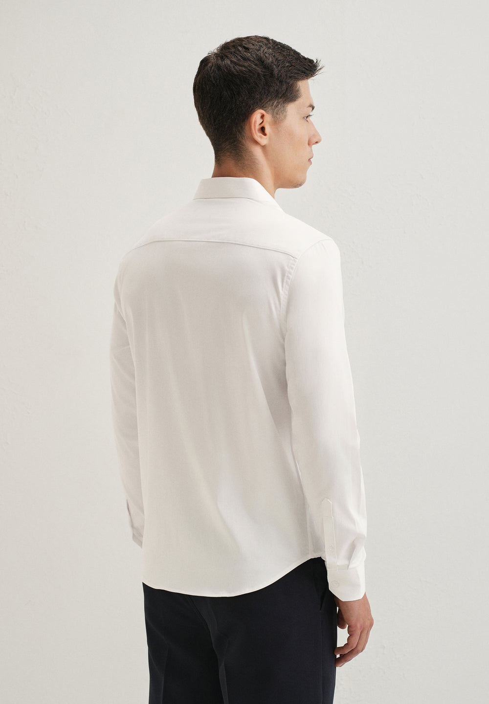 White Crystal Flower Designer Shirt