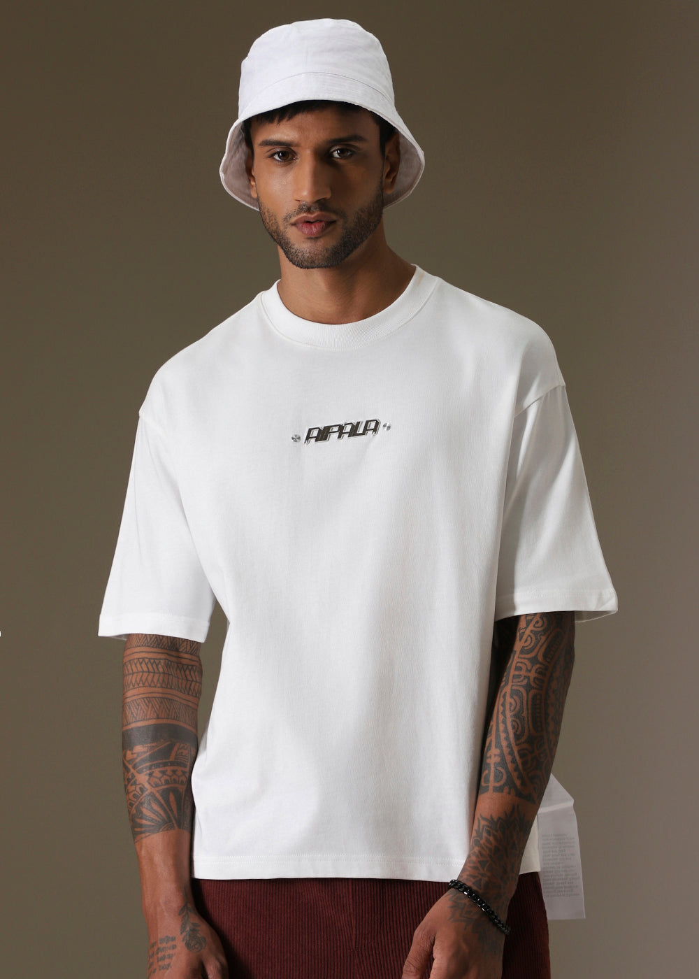 White Embellished Oversized T-shirt