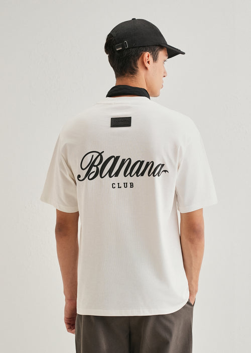 White Embossed Printed Oversized T-shirt