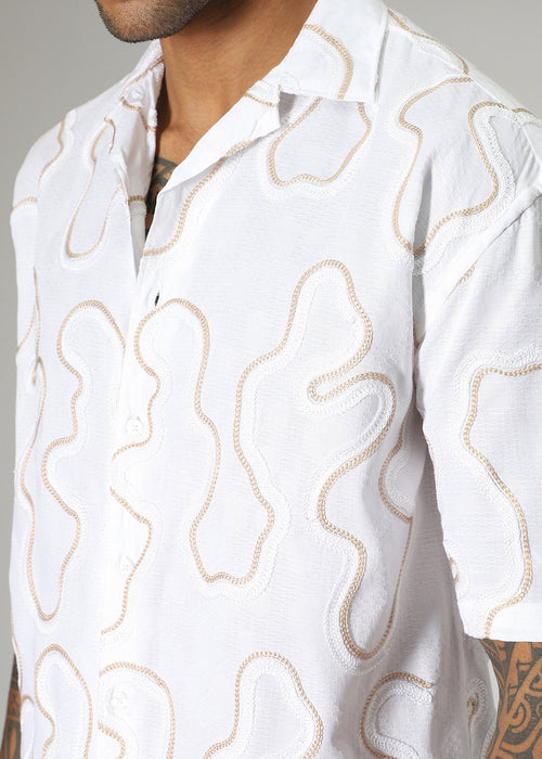 White Embroidered Shirt