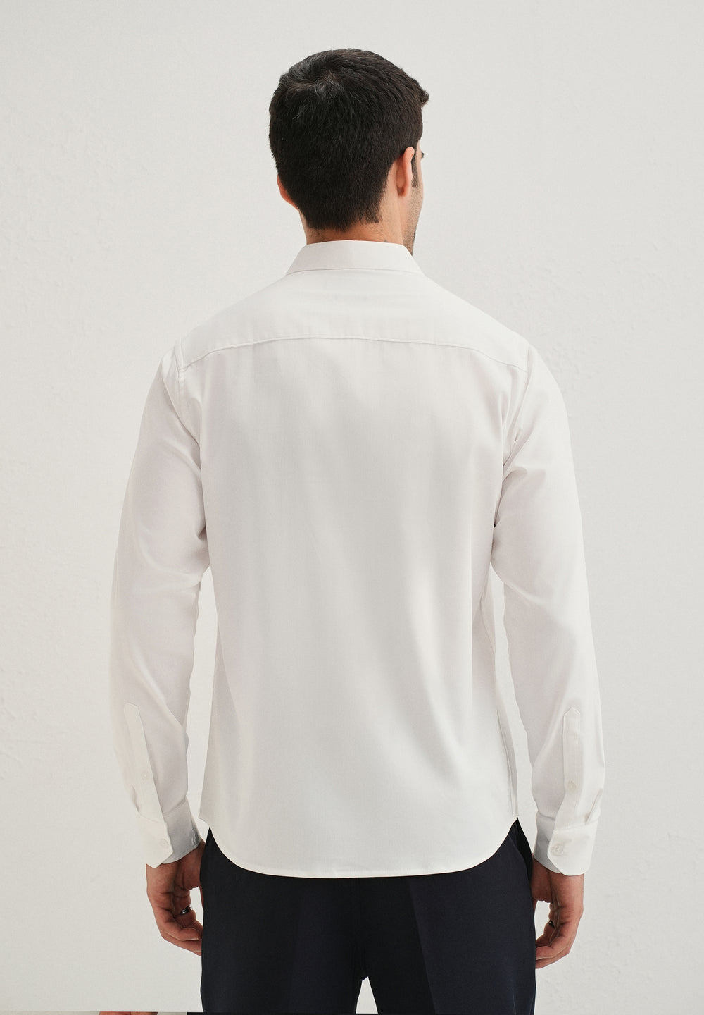 White Floral Embroidered Designer Shirt