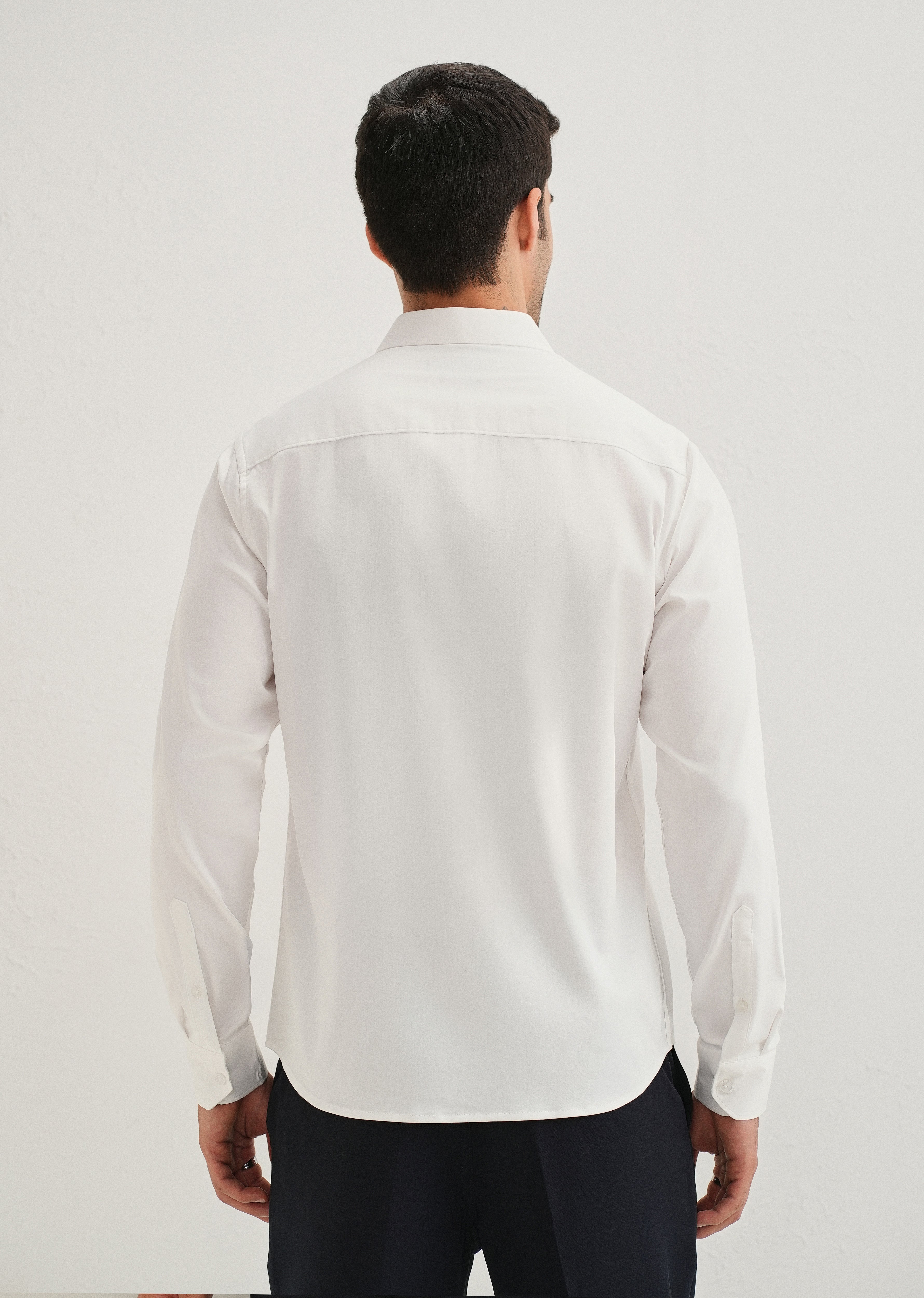 White Floral Embroidered Designer Shirt