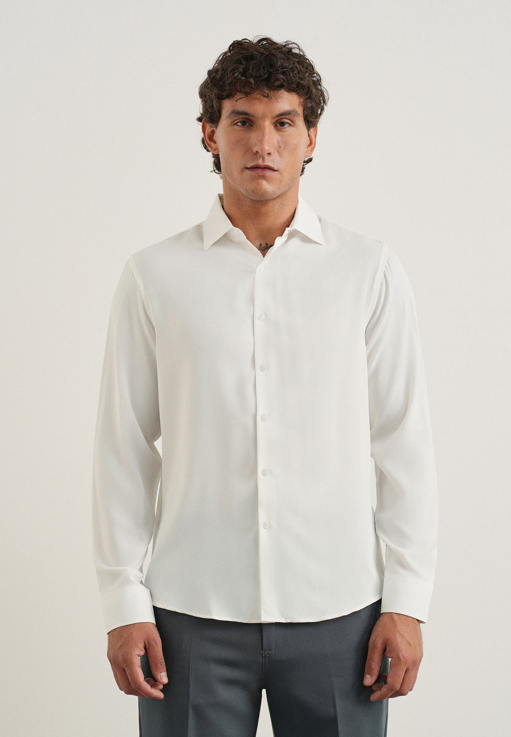 White Fluid Soft Shirt
