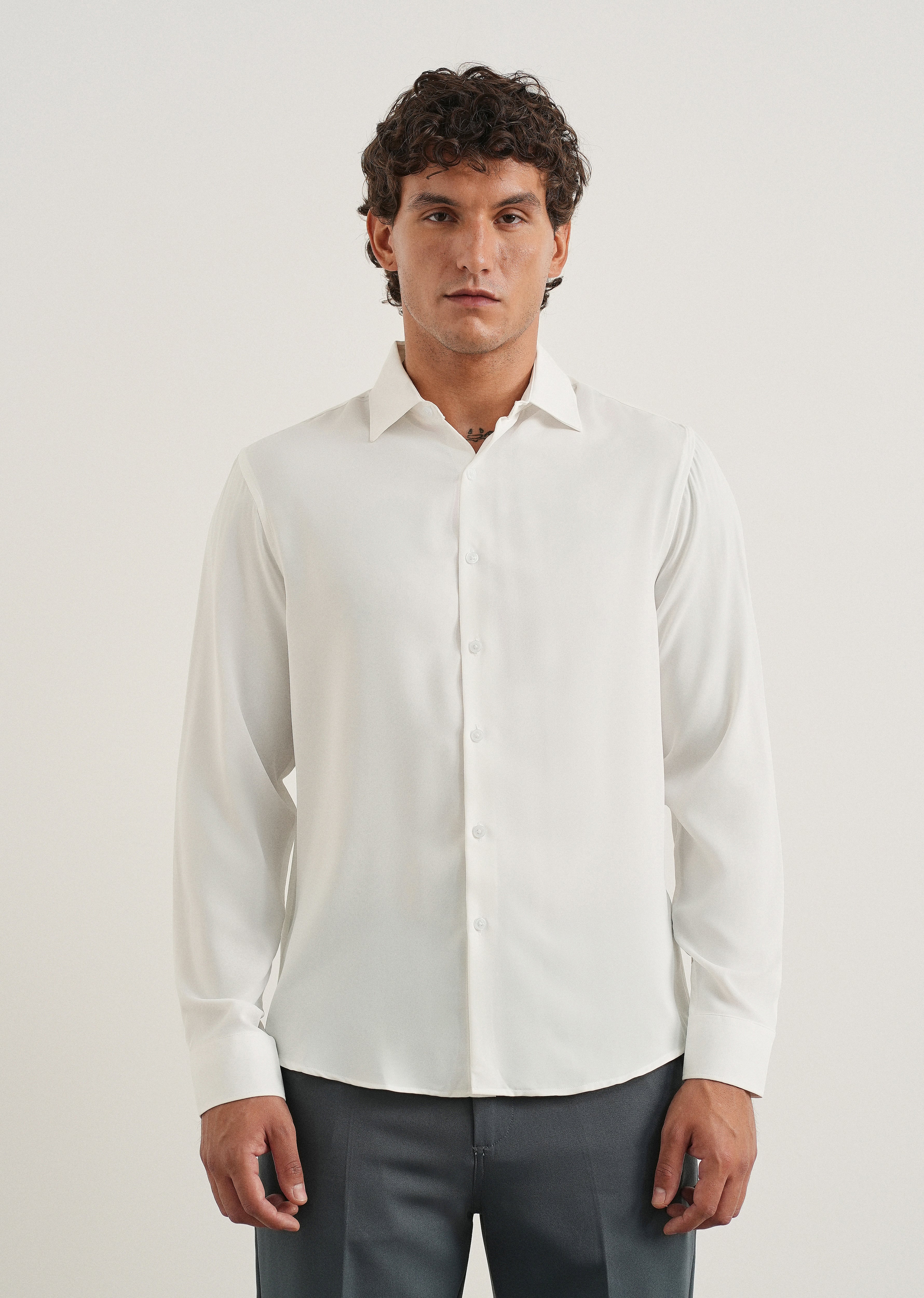 White Fluid Soft Shirt