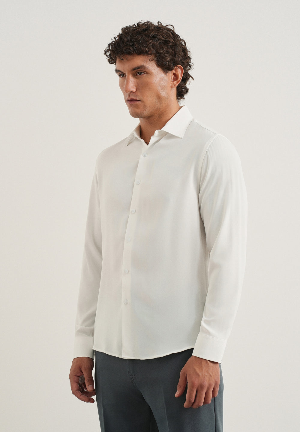White Fluid Soft Shirt