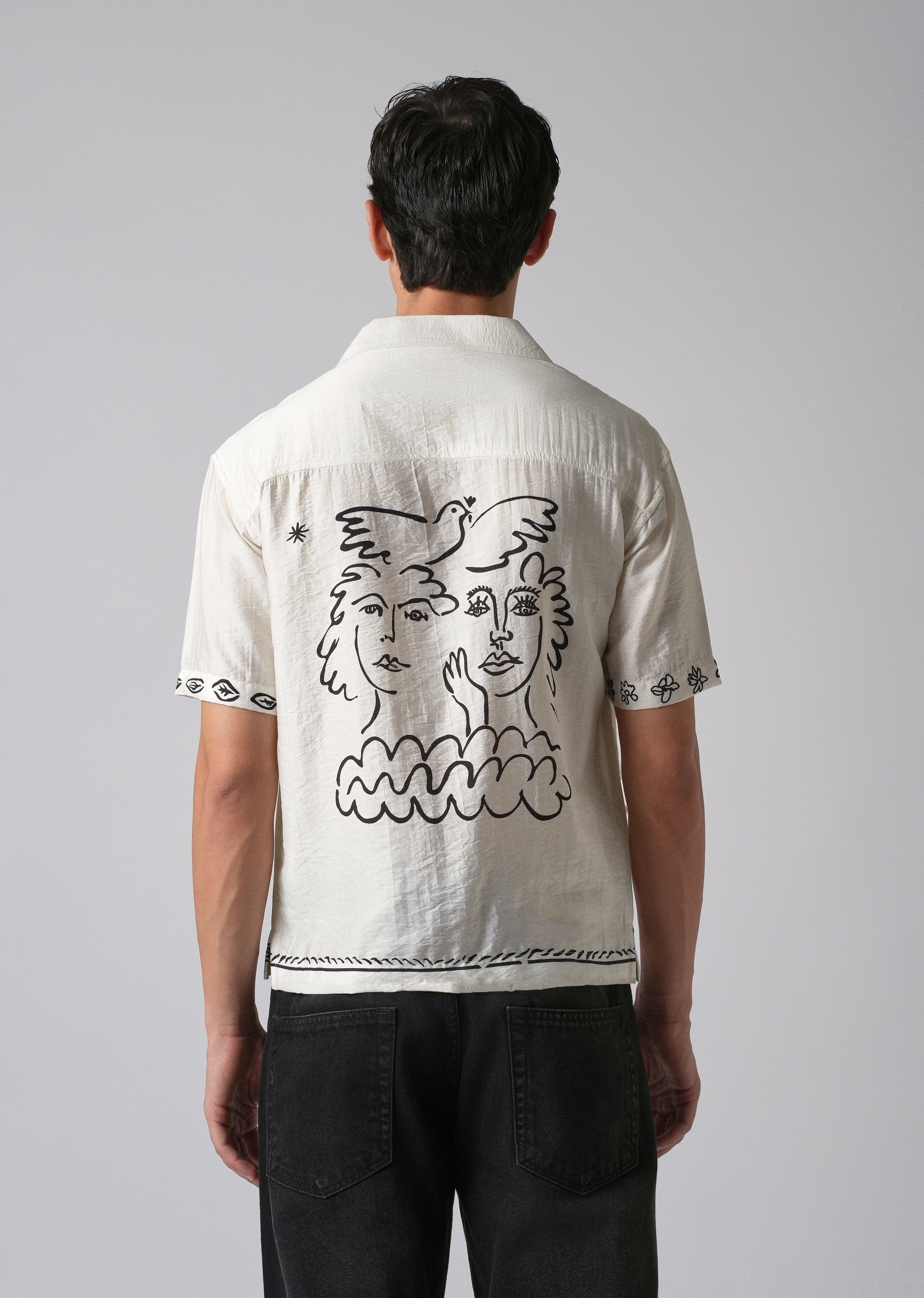 White Folk Print Shirt