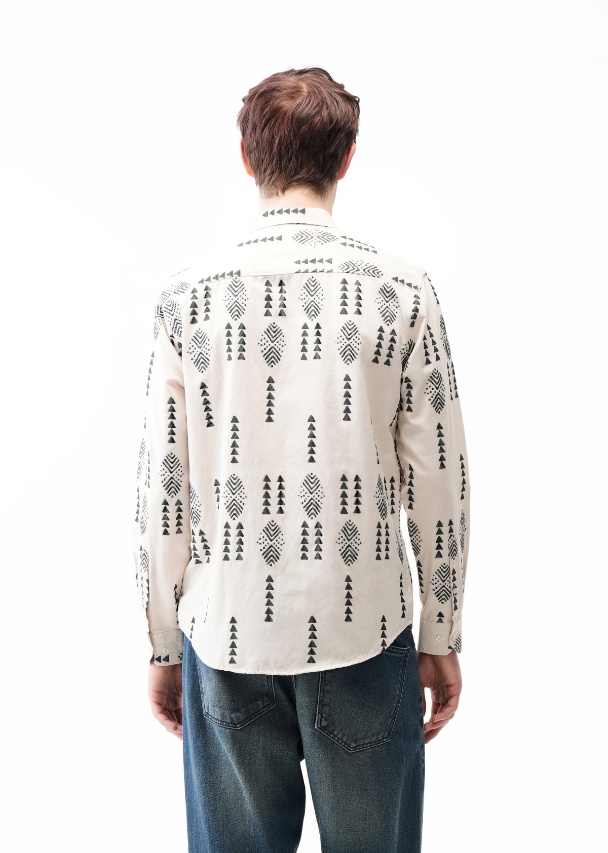 Beige Aztec Jacquard Shirt