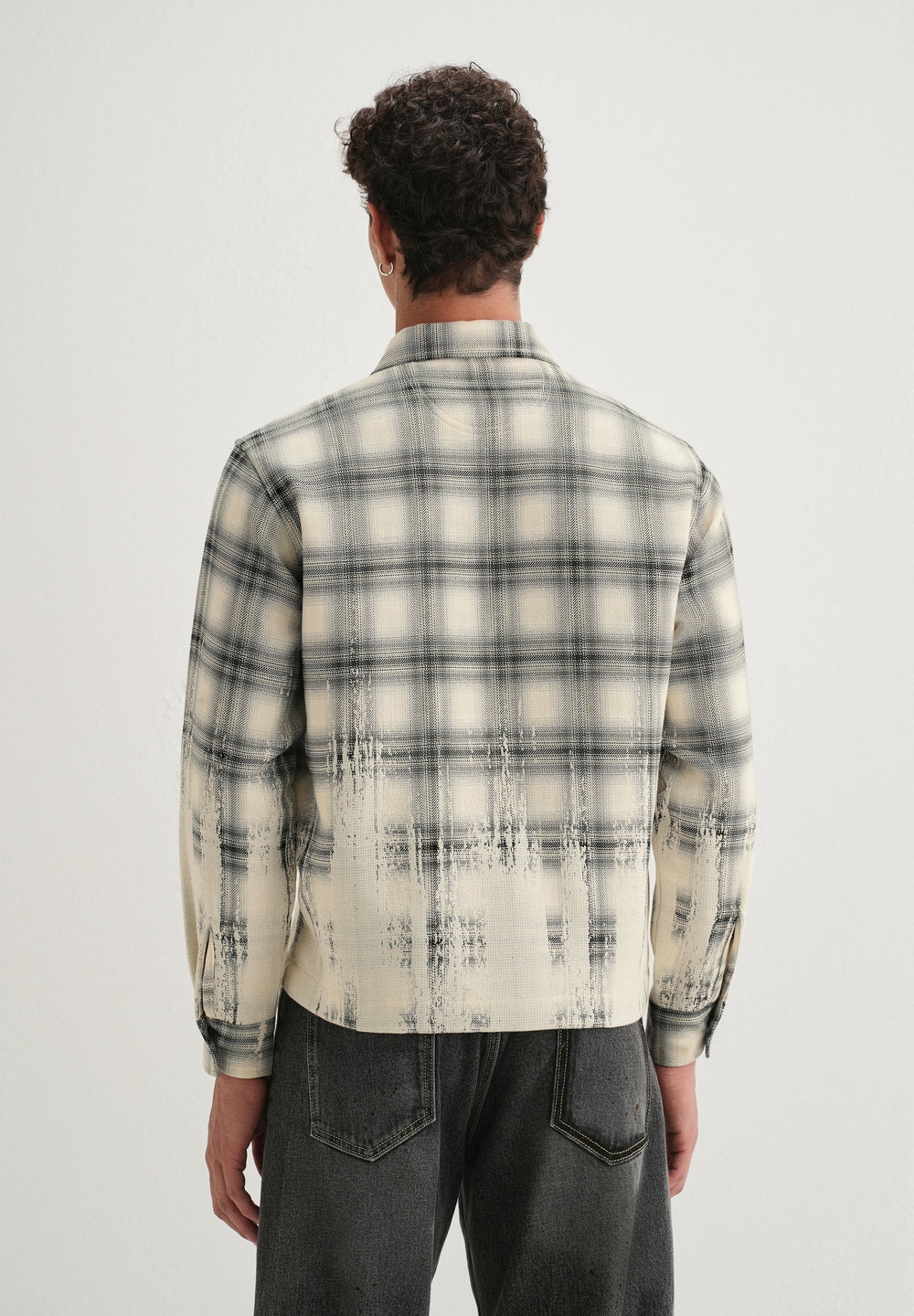 Off-White Gradient Grunge Check Shacket