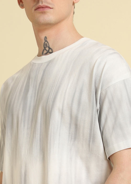 White Gradient Oversized T-shirt