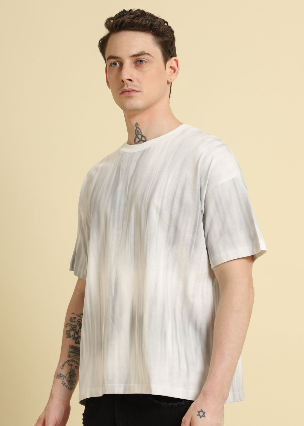 White Gradient Oversized T-shirt