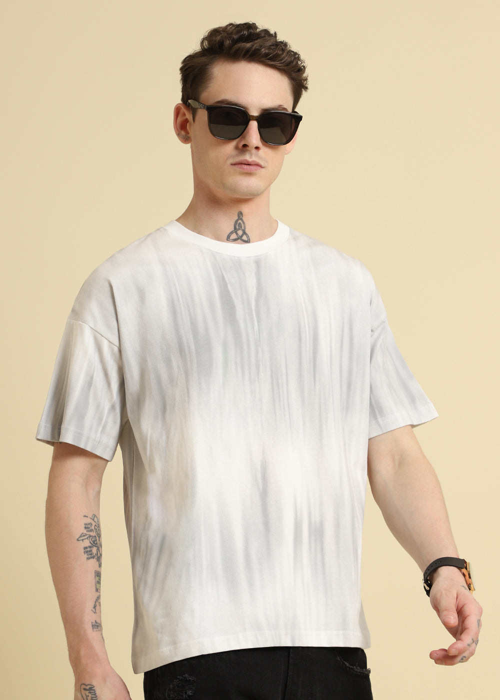 White Gradient Oversized T-shirt