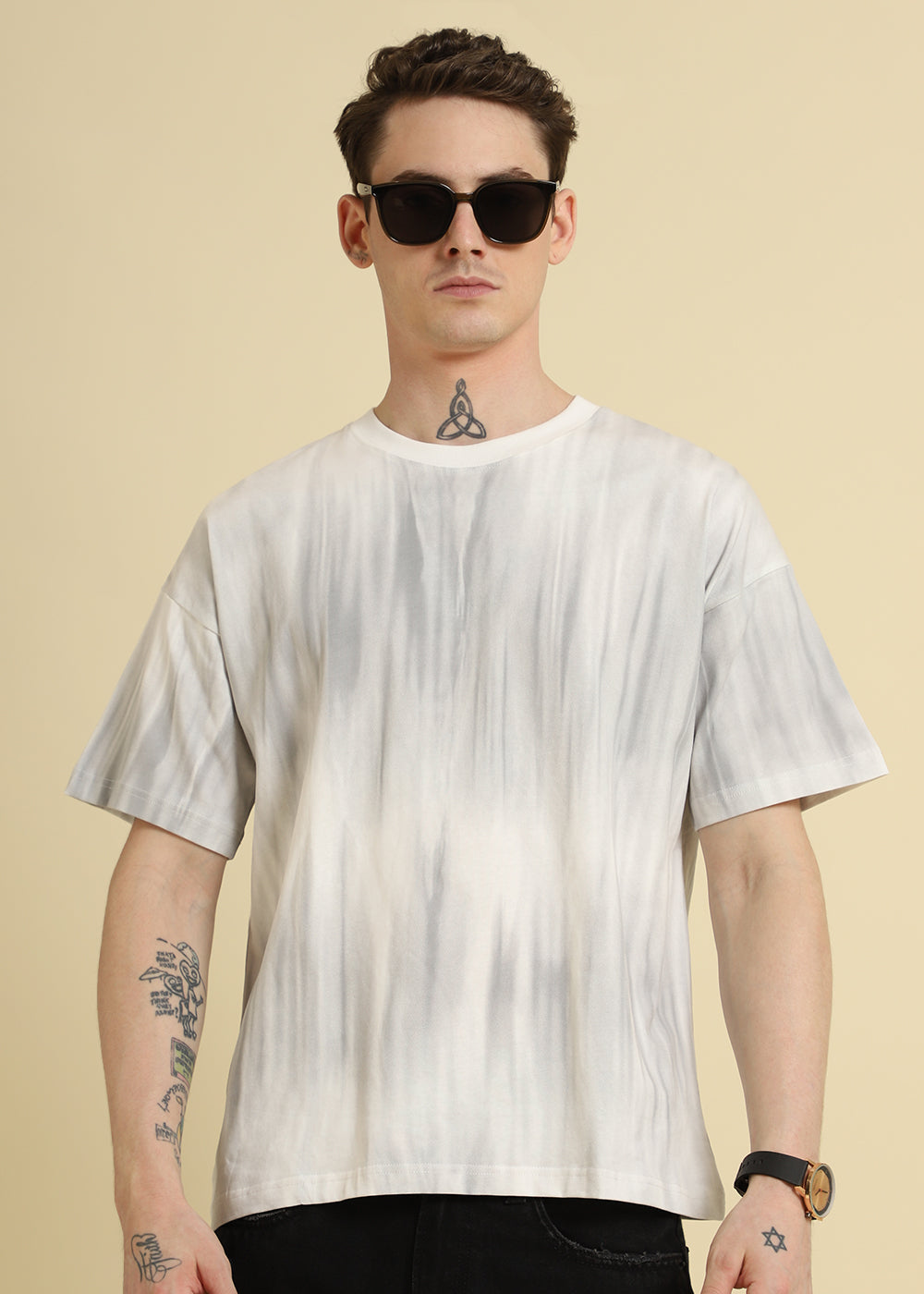 White Gradient Oversized T-shirt