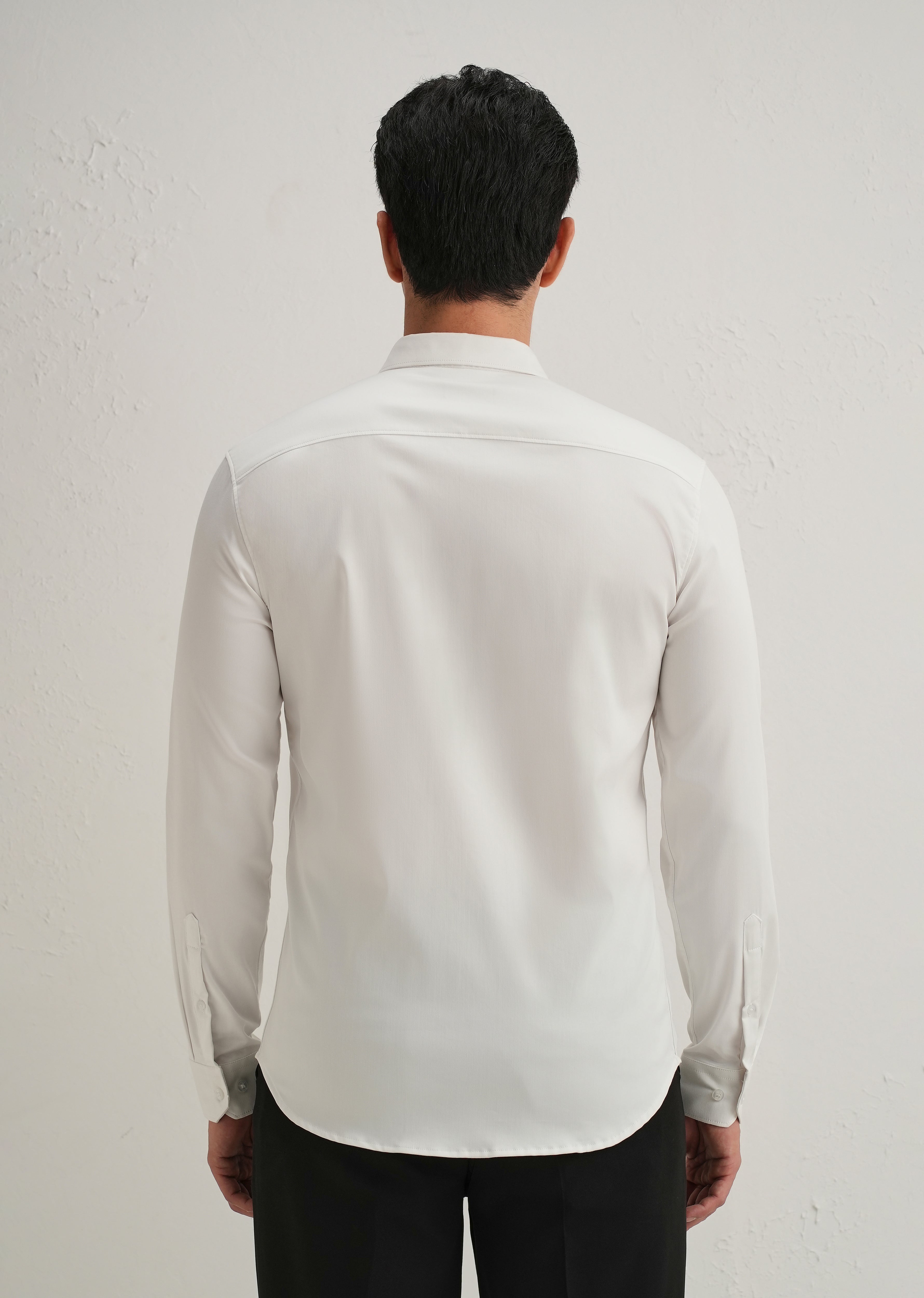 White Gradient Ray Sequin Designer Shirt