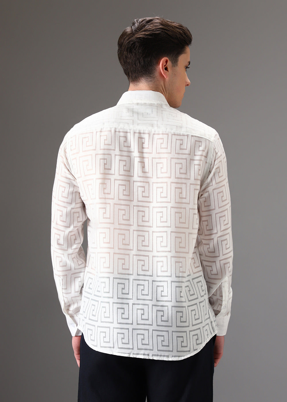 White Laser Cut Shirt