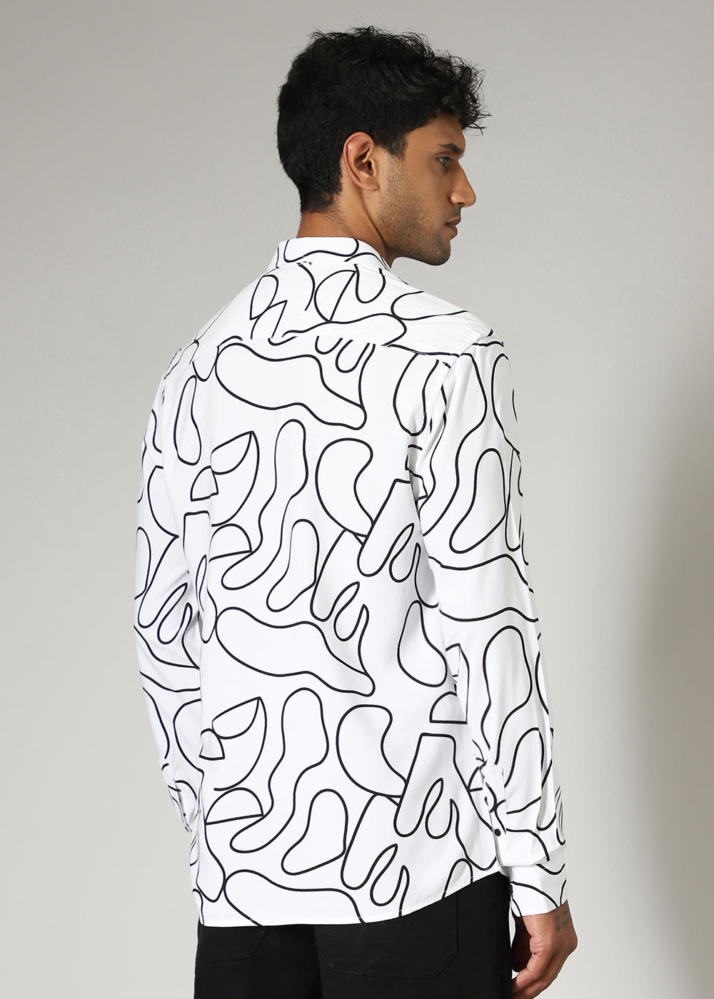 White Line Abstract Shirt