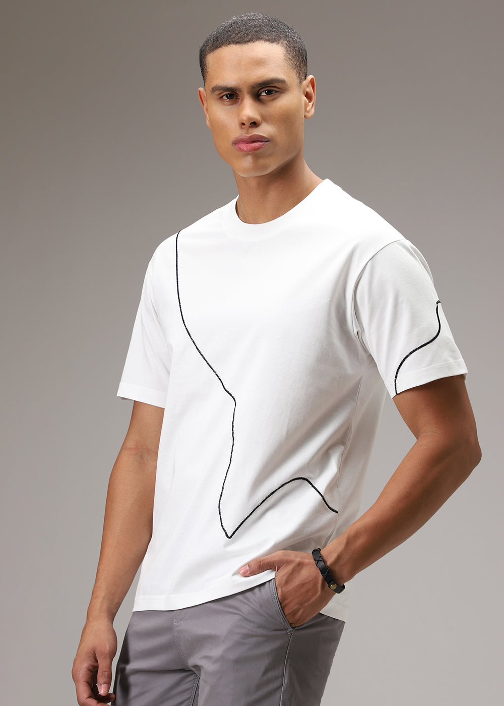 White Line Oversized T-shirt