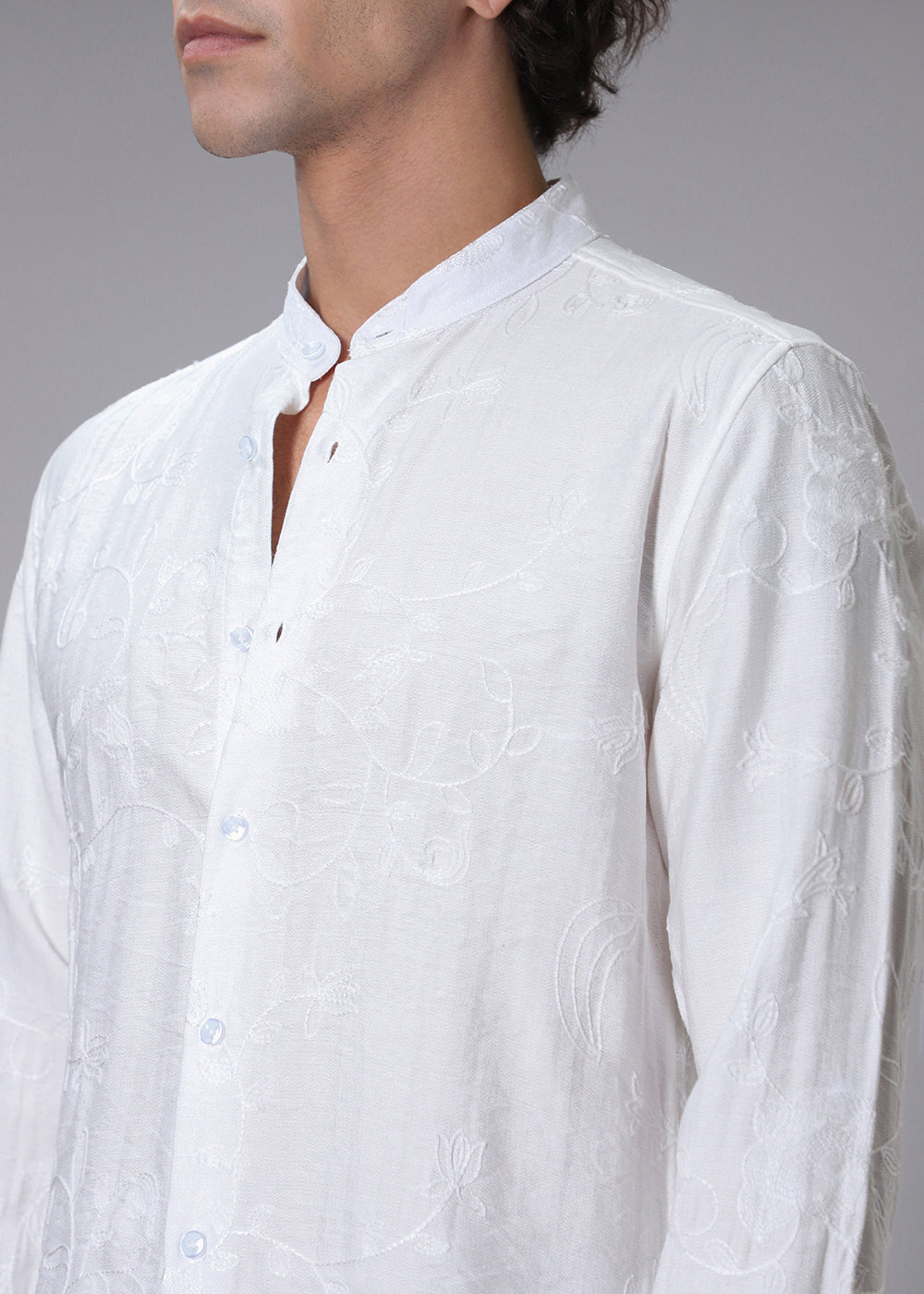 White Onyx Embroidery Shirt