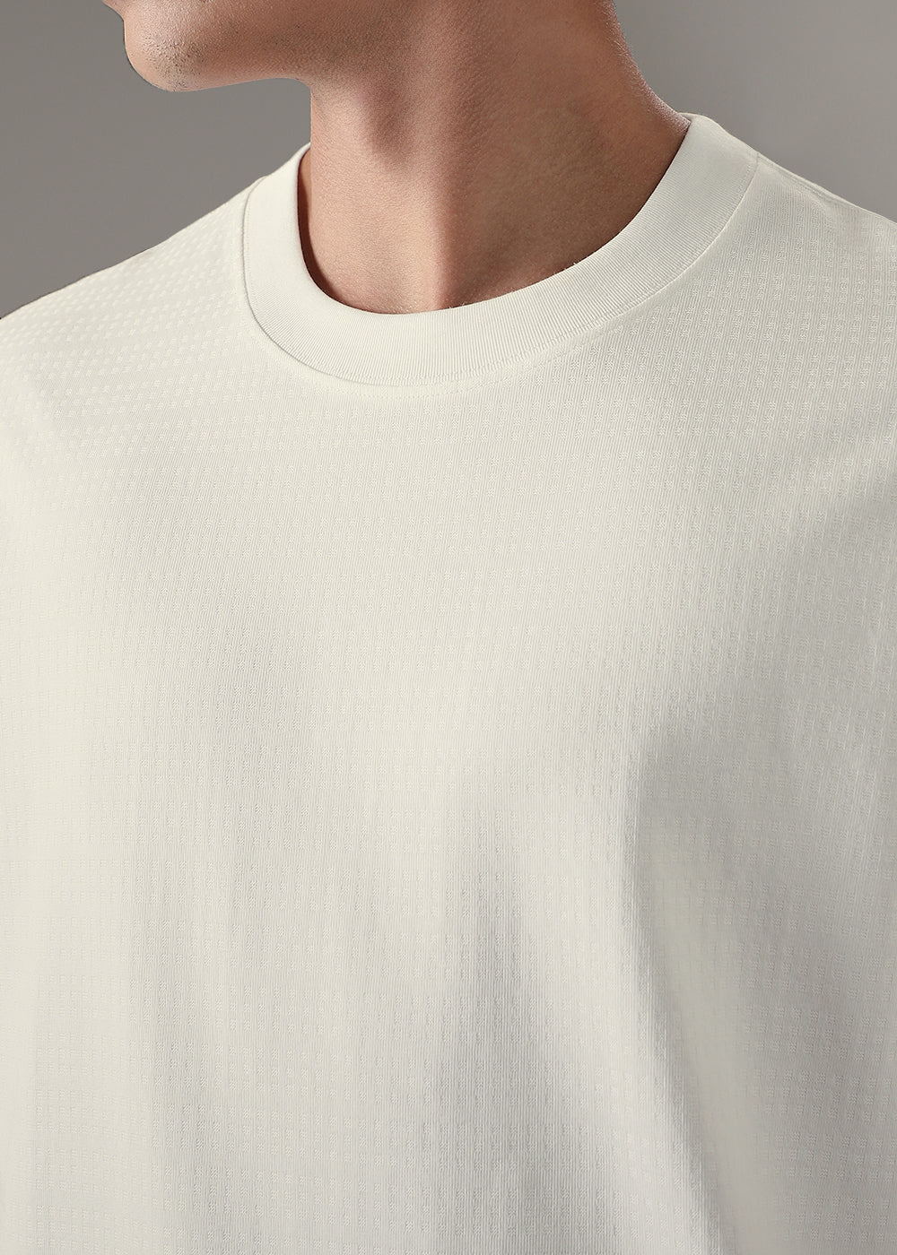 White Patterned Regular T-shirt