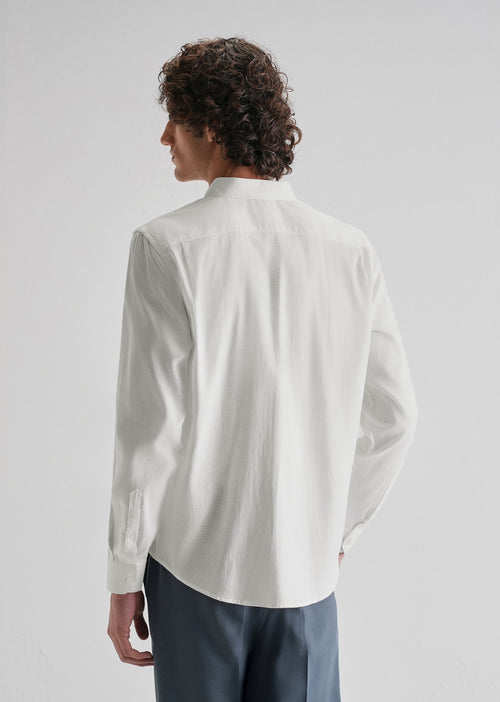 White Plain Blended Cotton Regular Fit Shirt