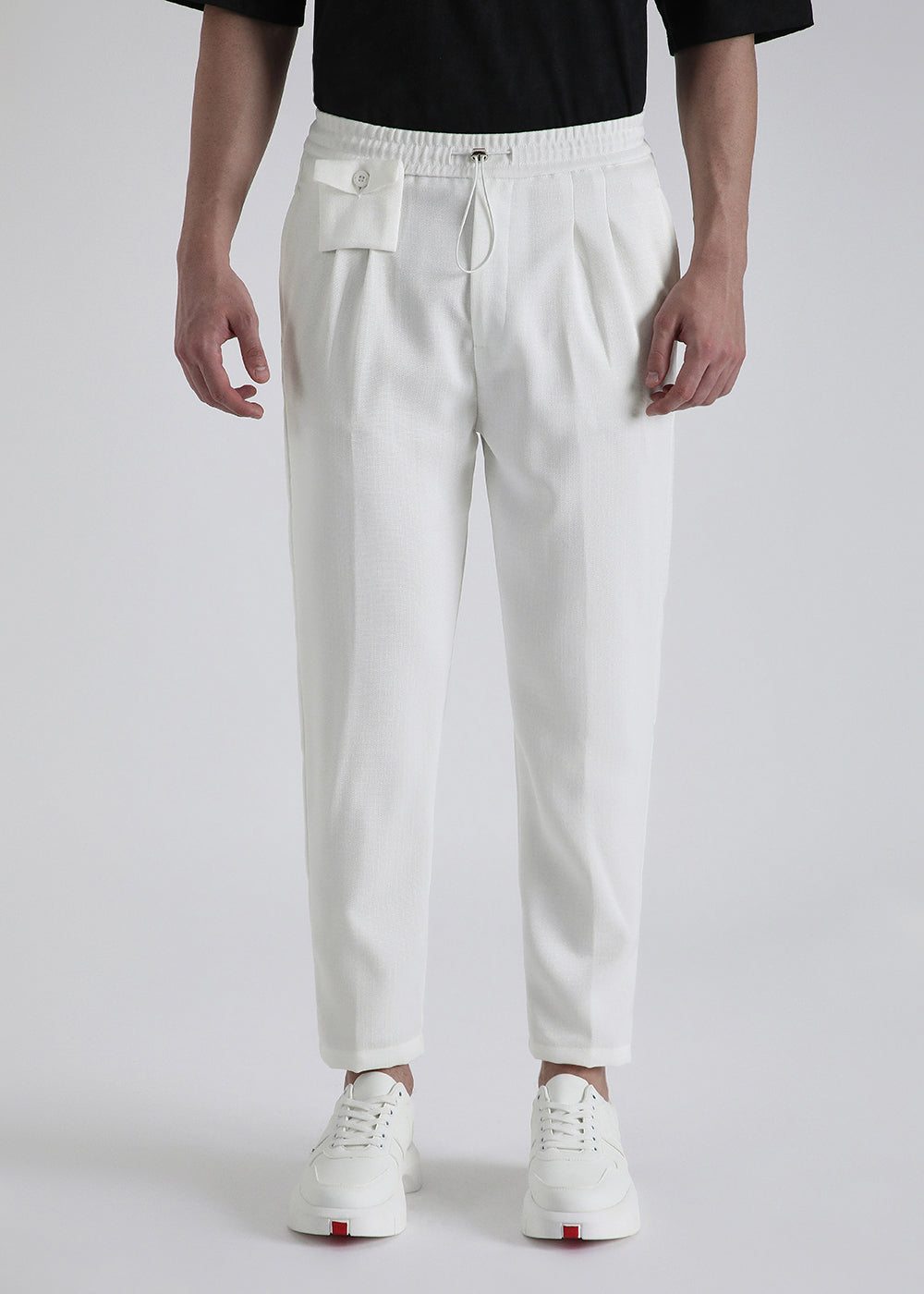 White Pleated Korean Pant