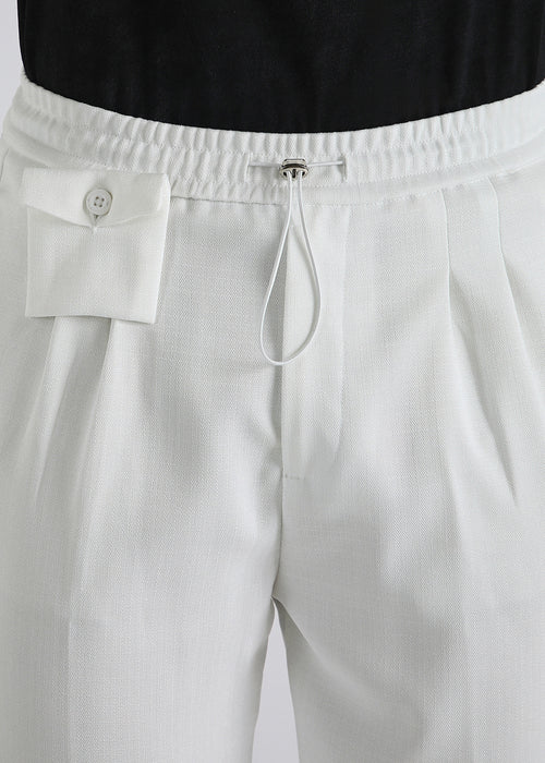 White Pleated Korean Pant