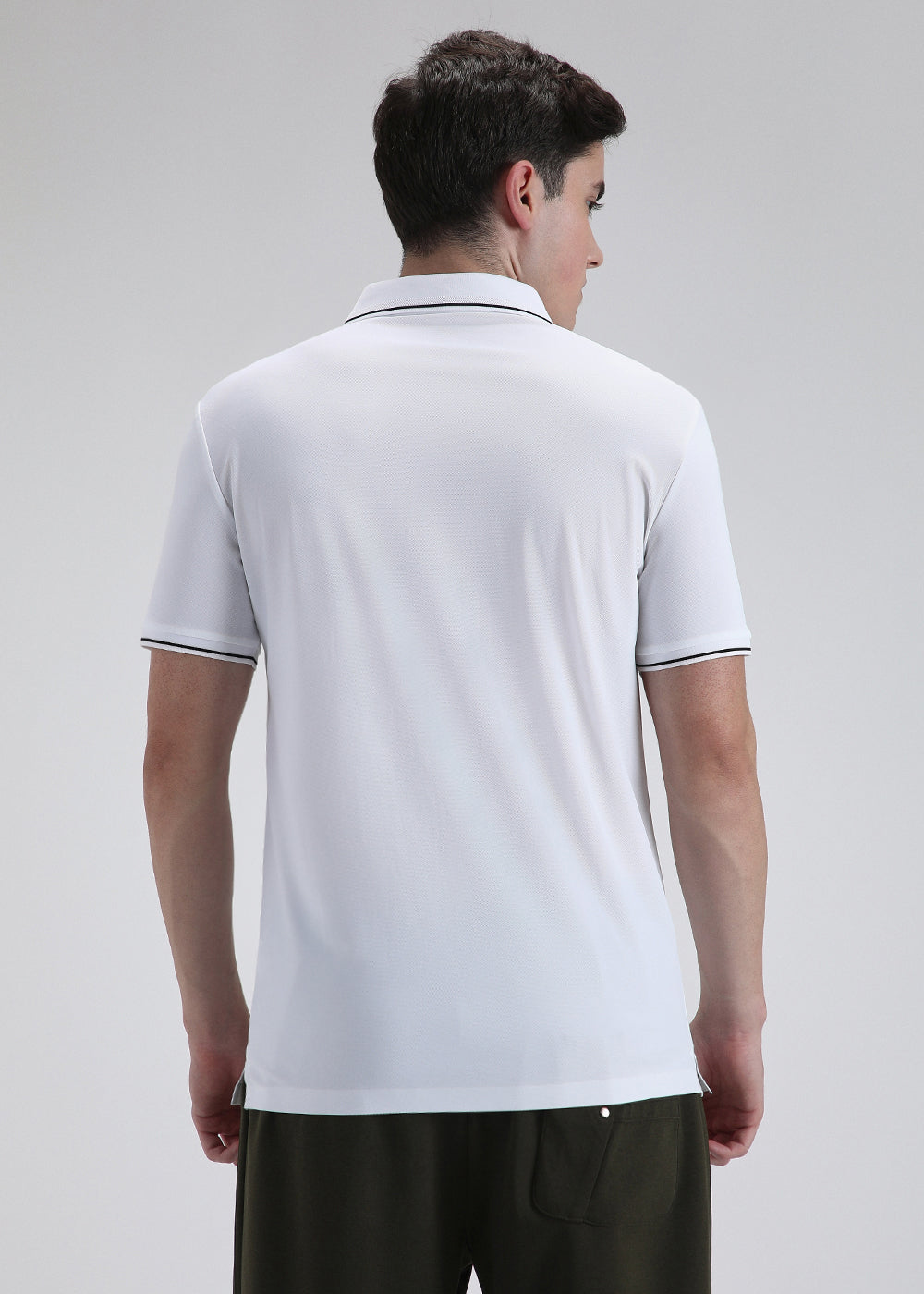 Soft White Stitchless Polo T-shirt