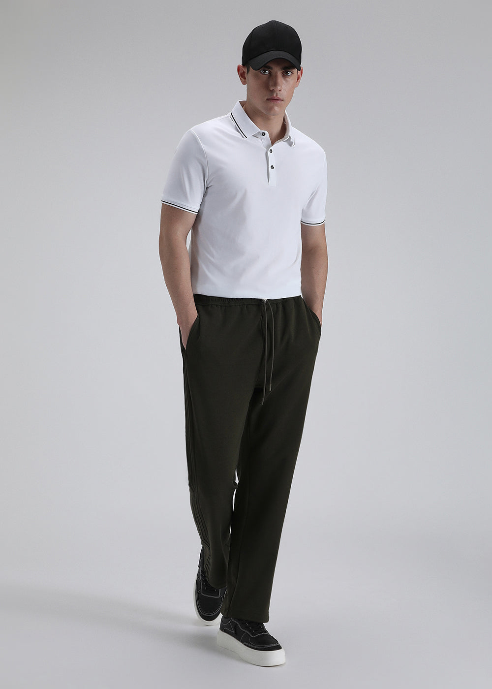 Soft White Stitchless Polo T-shirt